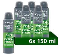 6 x 150ml Dove Extra Fresh Deodorant Body Spray