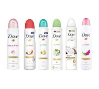 6 x 150ml Dove MIX Variants Anti-Perspirant Deodorant Body Spray