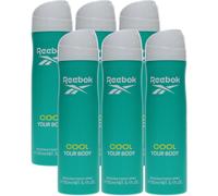 6 x 150ml Reebok Deodorant Body Spray for Women - Cool Your Body
