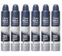 6 x 150mlDove men & care advanced 72hr Invisible Deodorant 150ml x 6