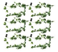 6 x 180cm Artificial Hanging Trailing Variegated Monstera Plant Leaf Green One Size