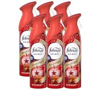 6 X 185 ml Febreze Air Mist Air Freshener Spray - Spiced Apple
