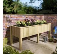 Rowlinson Signature Heritage Raised Deep Root Trough Planter 1.9m, Brown