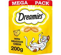6 X 200G Dreamies Cat Treats With Cheese Mega Pack