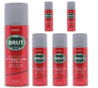 6 x 200ml Brut Deodorant Body Spray Musk Oceans Sport Style Attraction Totale
