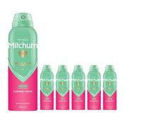 (6 x 200ml Flower Fresh ) 6 x 200ml Mitchum Women Deodorant Spray