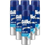 6 x 200ml Gillette Series Moisturising Shave Gel with Cocoa Butter