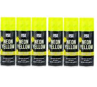 6 x 200ml Neon Spray Paint Fluorescent Aerosol Auto Car DIY Art Craft Graffiti (Neon Yellow)
