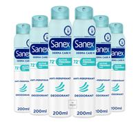 6 x 200ml Sanex Dermo Active Freshness 48H Antiperspirant Deodorant Spray