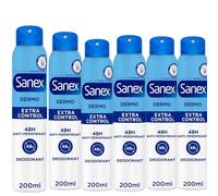 6 x 200ml Sanex Dermo EXTRA CONTROL Antiperspirant Deodorant body Spray