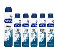 6 x 200ml Sanex Men Active Control 6 in 1 Antiperspirant 72h Deodorant Spray
