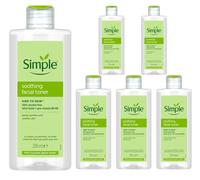 6 x 200ml Simple Kind to Skin Soothing Facial Toner Alcohol Free