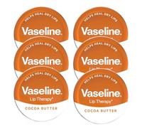 6 x 20g Vaseline Lip Therapy COCOA BUTTER - Deeply Moisturises to Soothe, Heal, and Protect Dry and Chapped lips