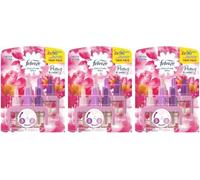 6 x 20ml Febreze 3Volution Air Freshener Plug In Refill Peony & Cedar (3xTwin Pack)