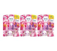 6 x 20ml Febreze 3Volution Air Freshener Plug In Refill Peony & Cedar (3xTwin Pack)