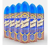 6 x 225ml NON SILICONE LEATHER Polish, Silk Shine & Conditioner with Beeswax, Non-Silicone Formula Emollients for Leather Sofas, Handbags, Footwear, Car Seats, Furniture(FULL BOX)