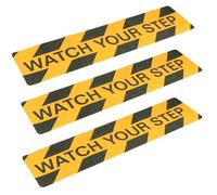 6" x 24" Watch Your Step Floor Tape 3PCS - Non-Slip Caution Tape & Warning Anti-Skid Adhesive Sticker Mind The Step Sign Outdoor Use - Safety Floor Decal for Workplace Home