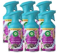 6 x 250ml Air Wick Pure Air Freshner Spray - Cosy Cottage (Frosted Roses & Mistletoe)