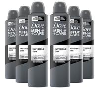 6 x 250ml Dove Men + Care Invisible Dry 48h Antiperspirant Deodorant Spray