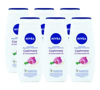 6 x 250ml Nivea Shower Cream Cashmere & Cotton Seed - Moisturises & Softens Skin