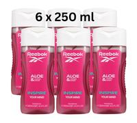 6 x 250ml Reebok Shower Gel for Women - Inspire your mind