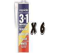 6 x 260ml Rapide 3in1 Universal Sealant Adhesive & Multipurpose Filler