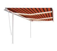 (6 x 3.5 m) vidaXL Manual Retractable Awning Canopy Outdoor Awning Folding Arm with LED