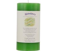 6" X 3" Crystal Journey Herbal Magic Reiki Charged Pillar Candle - Abundance