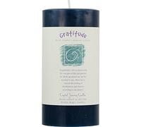 6" X 3" Crystal Journey Herbal Magic Reiki Charged Pillar Candle - Gratitude
