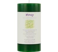 6" X 3" Crystal Journey Herbal Magic Reiki Charged Pillar Candle - Money