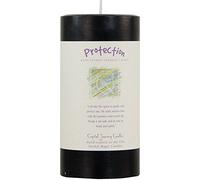 6" X 3" Crystal Journey Herbal Magic Reiki Charged Pillar Candle -Protection