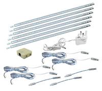 6 x 30cm Plug in LED Blue Under Kitchen Cupboard Cabinet Strip Lights
