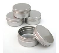 6 x 30ml Aluminium Pots 30ml Capacity, suitable for Food or Cosmetic Product storage and packaging. Use for Cosmetics/Candles/Herbs & Spices/Hair Product etc
