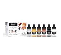 Liquitex Professional Acrylic Ink Metallic Set 6 x 30ml For Art Illustration ...