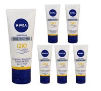 6 x 30ml NIVEA Q10 Anti-Age 3in1 Hand Care Cream Anti-wrinkle