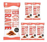 6 x 35g Paprika Chilli Roasted Yellow Peas Snack Fibre Protein Vegan Nibble Food Low Calories