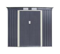 6 x 4 Double Door Metal Pent Shed (Dark Grey) Cheshire Dark Grey One Size