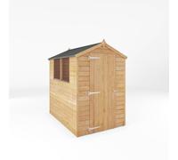 6 x 4 Feet Overlap Apex Shed - L181.8 x W131.8 x H185.5 cm - Brown Mercia Brown One Size