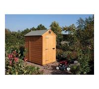 6 x 4 Feet Security Shed - L184 x W139 x H206 cm Rowlinsons Brown One Size
