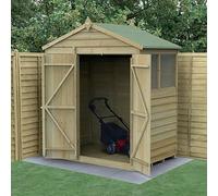 6 x 4 Forest 4Life Overlap Apex Wooden Shed with Double Doors