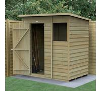 6 x 4 Forest 4Life Overlap Pent Wooden Shed With Installation