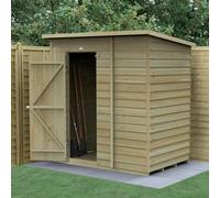 6' x 4' Forest 4Life 25yr Guarantee Overlap Pressure Treated Windowless Pent Wooden Shed (1.98m x 1.4m)