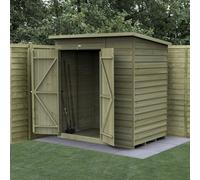 6 x 4 Forest 4Life Pent Windowless Shed with Double Doors 25yr Guarantee