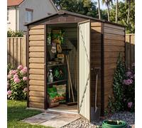 6 x 4 ft Metal Garden Storage Shed with Apex Roof & Lockable Door