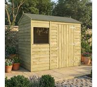 6x4 Wooden Garden Shed Reverse Apex Overlap Storage Shed with Windows