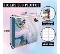 Tallon Abstract Marble Swirl 6x4 Photo Album Memo Slip in Holds 200 Photos