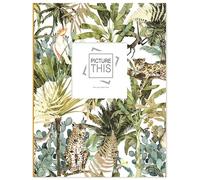 6" x 4" Photo Album Memo Slip in Scrabook Family Holiday Wedding Photograph Album Holds 200 Photos (Jungle Design)