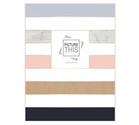 6" x 4" Photo Album Memo Slip in Scrabook Family Holiday Wedding Photograph Album Holds 200 Photos (Stripes Design)