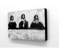 6" X 4" (postcard size) Block Mounted Print Banksy See/Hear/Say No Evil Graffiti