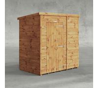 Power Pent 6' x 4' Windowless Garden Shed, Brown